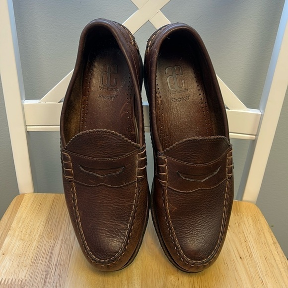 Allen Edmonds Flagstaff Brown Pebbled Leather Penny Loafer Vibram Size 1… - Picture 5 of 12